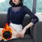 无畏衣衣2020新款女冬装韩版长袖加厚蕾丝衫女加绒打底衫上衣内搭洋气保暖雪纺小衫 638136(蕉糖常规) M