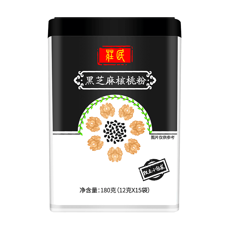 庄民核桃芝麻粉180g/罐