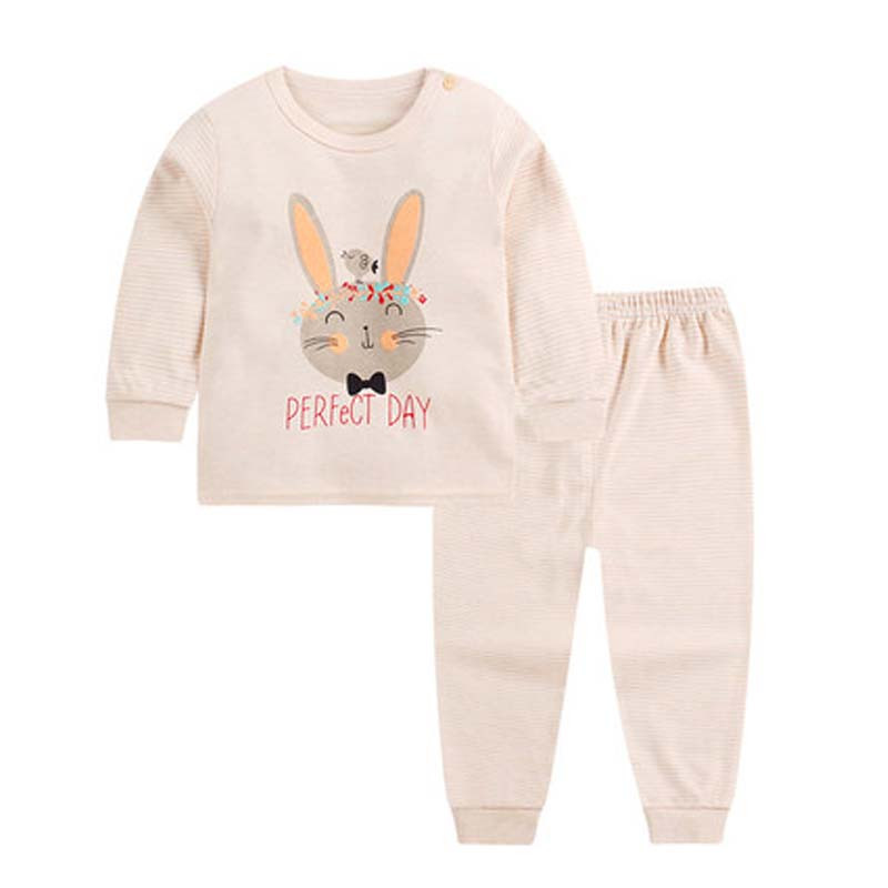 儿童宝宝秋衣秋裤秋冬款婴儿衣服睡衣家居服保暖内衣套装简约小清新儿童家居服 90cm 0005.
