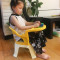 儿童椅宝宝小椅子塑料靠背椅叫叫椅小板凳幼儿园小凳子带餐盘可选_755_410 全绿(+可拆卸餐盘)