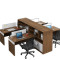 木质职员办公桌员工桌电桌椅组合屏风工作位卡座隔断职员桌 1.2*0.6+高柜(3人位)+椅