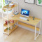 小书桌电脑桌简易写字桌家用学生台式书桌多用途组合书桌 C款120cm尼亚美胡桃色