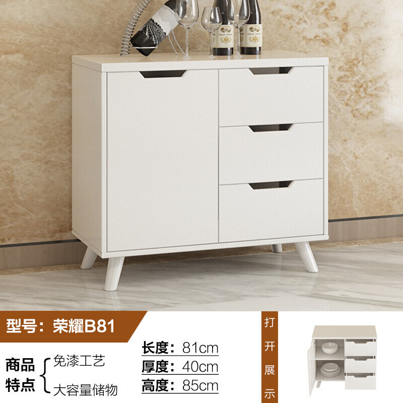 餐边柜简约现代烤漆餐厅酒柜微波炉柜多功能茶水柜储物柜碗柜家用_5 荣耀B81