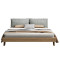 北欧全实木现代简约小户型1.5m1.8米双人婚床日式主卧家具 实木床+床头柜*2+椰棕床垫