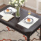美式实木餐桌椅组合家用饭桌长方形小户型桌子黑色美式家具餐桌_2 1.2m餐桌(红椿木)+硬座餐椅×4