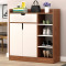 鞋柜简易经济型客厅多层组装鞋架子简约现代厅柜多功能口鞋柜_714_6 组装_E款76cm原野橡木白_