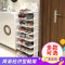 口简易经济型鞋柜省空间可叠高收纳架侧面可插鞋可爱儿童小鞋架_432_103 兔子五层（85高x27x25深）