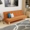 简约现代小户型多功能实木沙发床可折叠单双人客厅皮布艺沙发床_376_284 165长桔色麻布款_1.5米-1.8米
