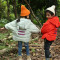 2018儿童羽绒服中小童装冬季外套女童短款蝙蝠袖棉衣 140cm 橘红