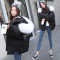 棉袄2018冬季ins面包服中长款羽绒棉衣宽松加厚外套棉服 S 蓝色