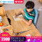 儿童学习桌书桌学生写字桌椅套装小学生实木写字桌课桌可升降_425_495 第八代护脊学习桌+8B学习椅双背粉色有脚踏
