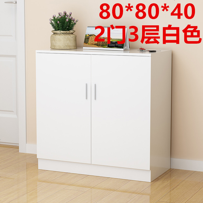 现代简约厨房橱柜碗柜带收纳储物餐边微波炉柜阳台客厅茶水柜子_989_846 【2_】白色【3层】_6_