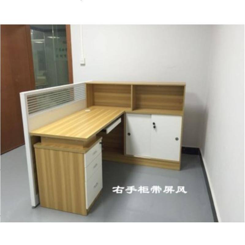 职员办公桌简约现代屏风2/4/6单人位家具电脑工作位办工桌椅组合_118_382 单人位右手带屏风隔断