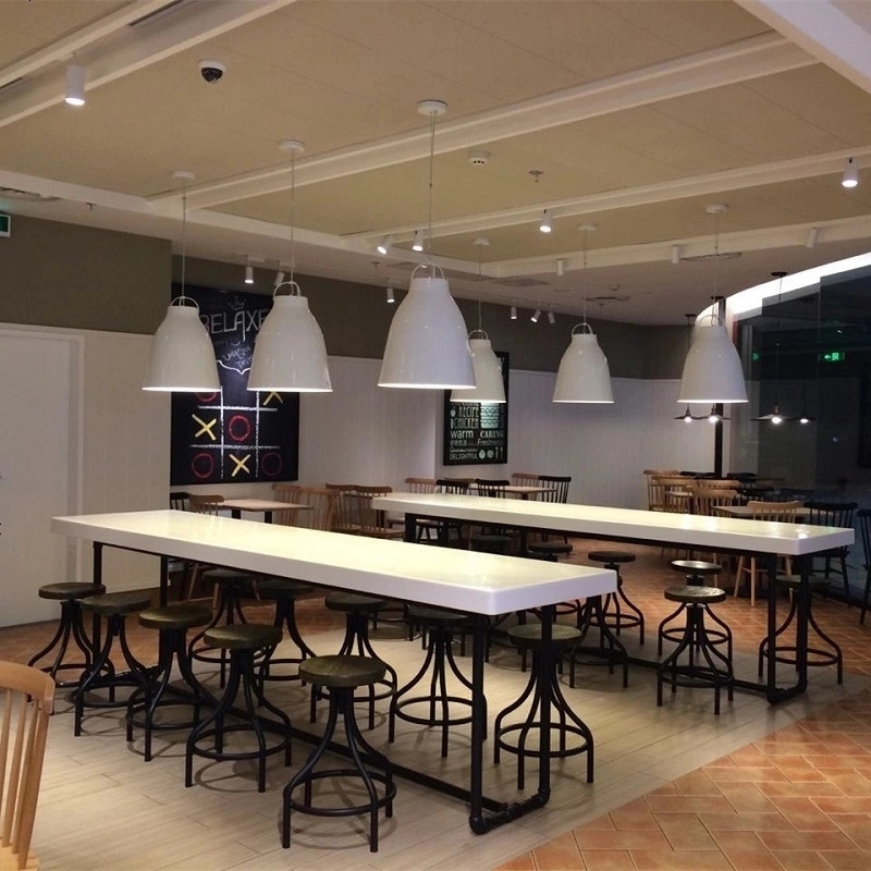 肯德基餐桌椅组合西式食堂快餐汉堡店简约现代奶茶咖啡厅休闲饭桌_413_253 140*60*75（桌面厚度5CM）