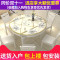 餐桌椅组合实木餐桌伸缩现代简约小户型折叠圆形饭桌家用北欧餐桌_704_39 1.2单桌无电磁炉+4皮椅
