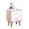 北欧床头柜全实木小柜子简约现代储物柜整装日式卧室收纳柜胡桃色_497_924 整装_40密糖色加白色一抽