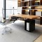 LOFT实木办公桌老板桌简约主管办公室总裁桌工业风创意电脑桌 客人椅（实木广岛椅一张）