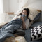 艾琳（eileen）全棉贡缎印花四件套时尚丽人亲肤 床单245*270cm被套220*240cm枕套48*74c 彩色羽毛
