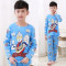 [促销]3-15岁春秋长袖儿童睡衣纯棉男童夏季女童大童男孩女孩小孩男宝宝女宝宝卡通奥特曼家 8码（100cm-110） Q长-蓝奥特曼