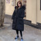 2020冬季新款ins棉衣女中长款加厚面包服显瘦过膝羽绒棉服修身冬季大毛领外套棉袄 米白 M
