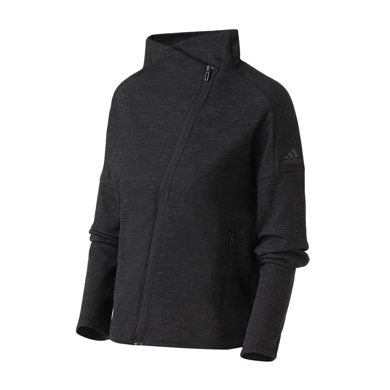adidas女服夹克外套新款休闲运动服CZ2915 XS CZ2915黑灰色