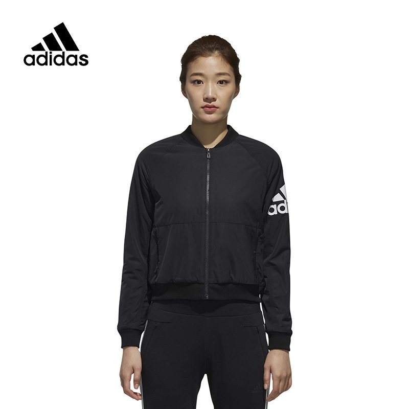 Adidas阿迪达斯外套女装2018新款运动服加绒保暖棒球服夹克DT2402 M DT2402