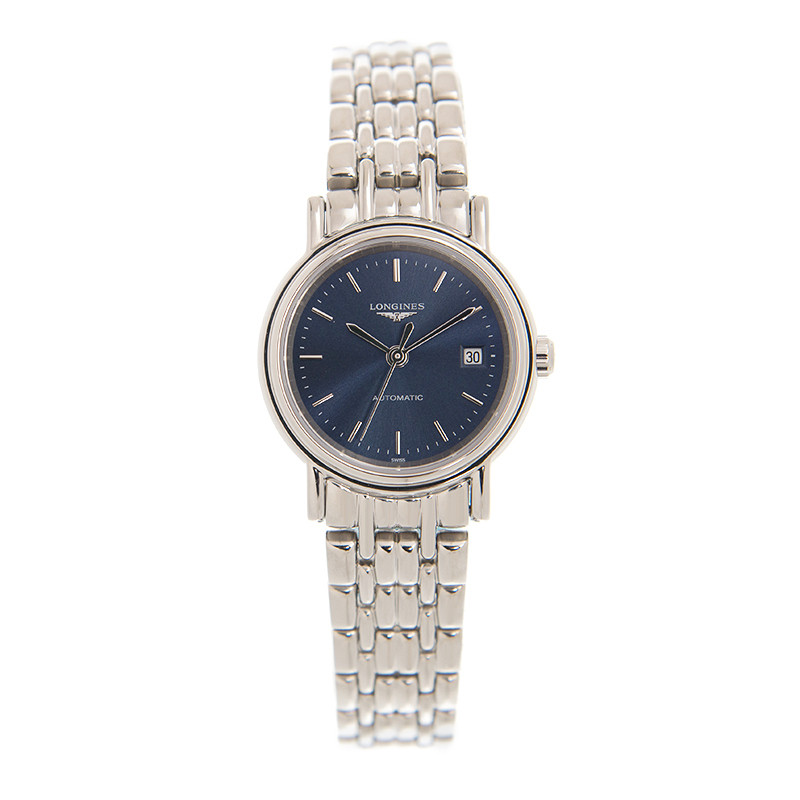 浪琴(Longines)手表 瑰丽系列机械女表L4.321.4.12.6 条丁蓝盘L4.321.4.92.6