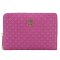 TORY BURCH 托里·伯奇 女士皮质短款零钱包钥匙包 52861 玫红色