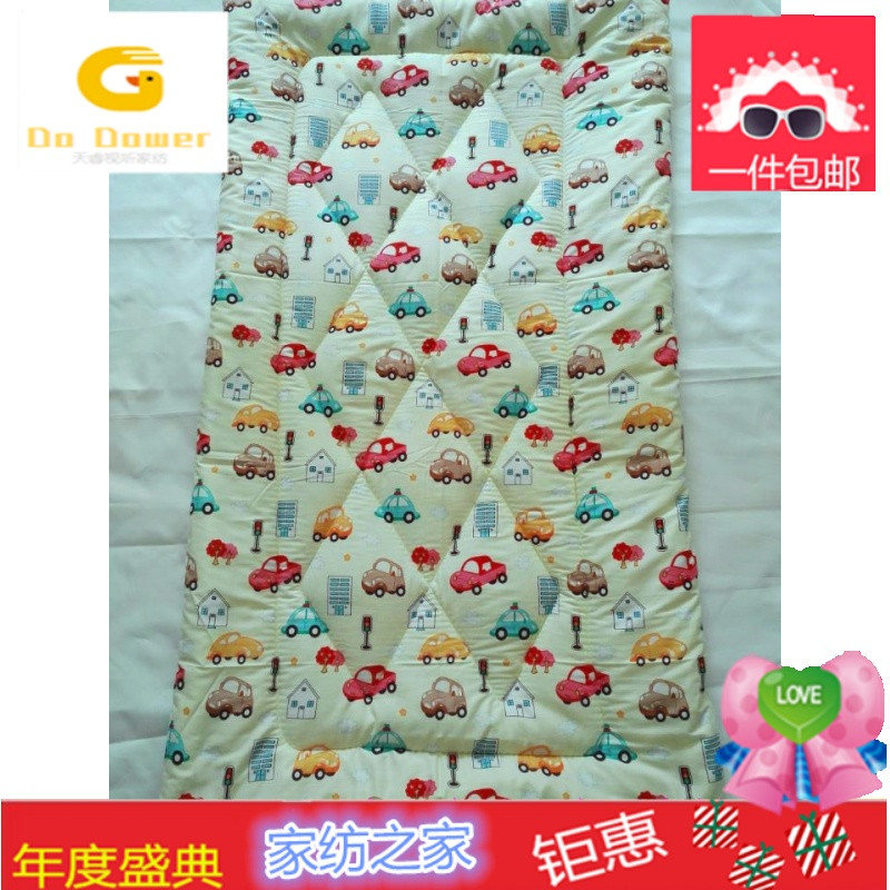 定做幼儿园床垫水洗垫子纯棉冬夏两用加厚午睡垫被儿童床褥子_2_6 70*150加厚 小汽车