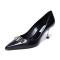 PRADA 普拉达 女士牛皮 高跟鞋 1I322I 07I F 065 黑色LOGO图案 36.5