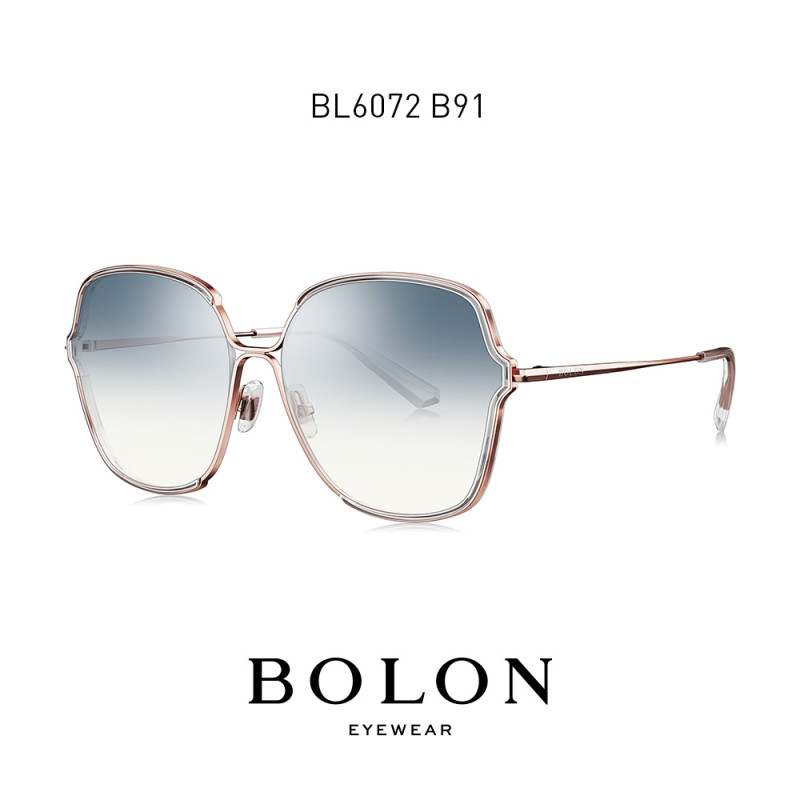 BOLON暴龙蝶形2019年新款偏光女潮流墨镜时尚个性太阳眼镜BL6072 B91