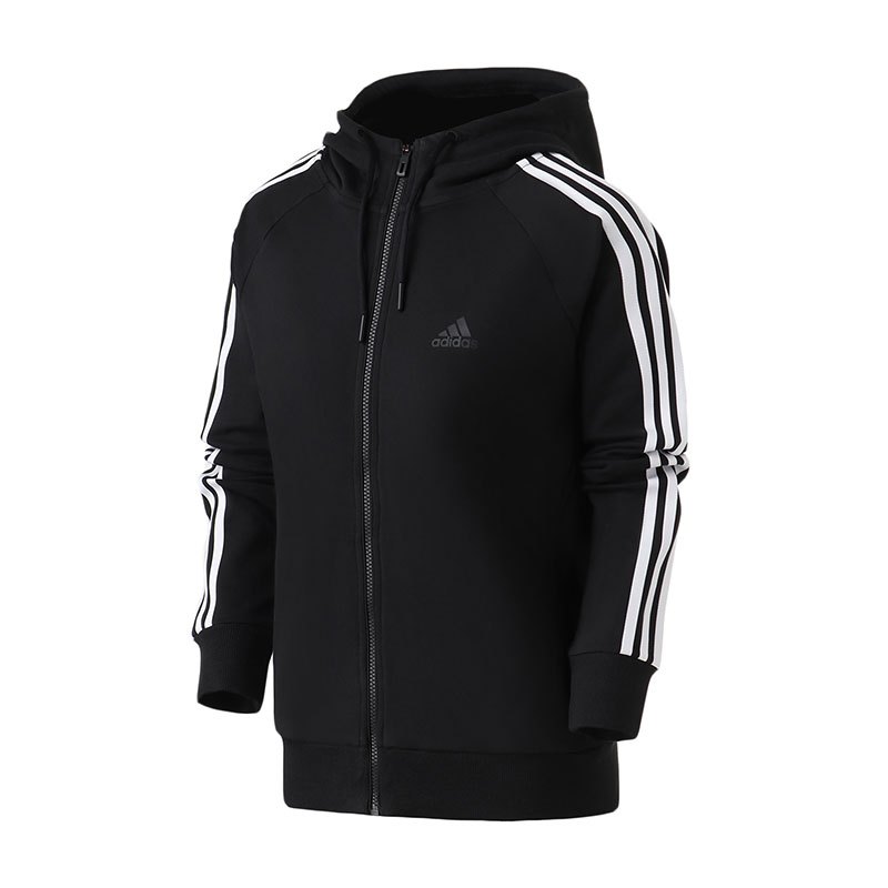 adidas女服夹克外套新款休闲运动服DW4572 XL DW4572黑色