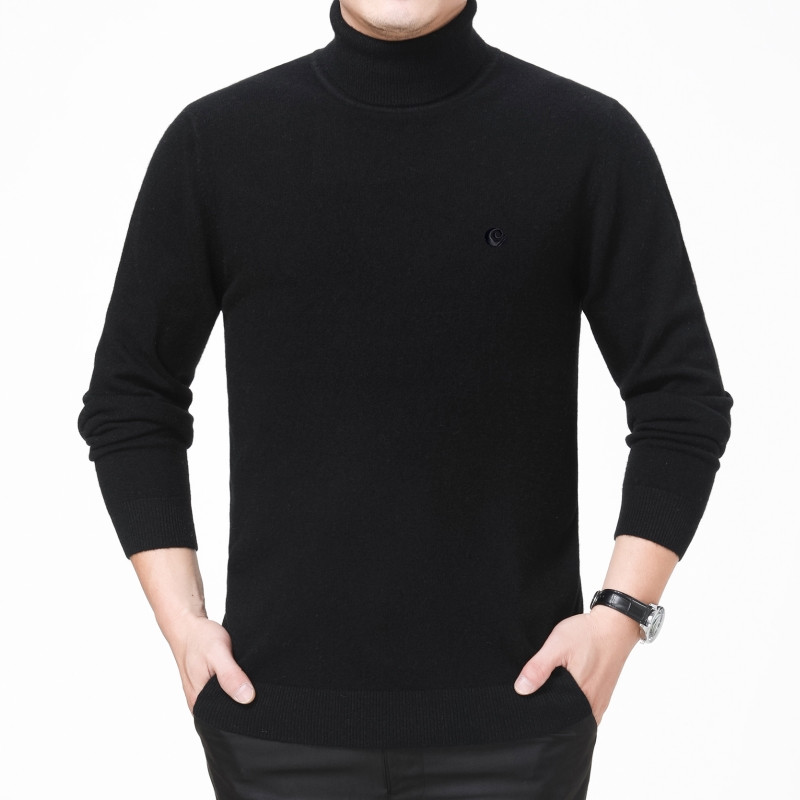 冬季加厚正品鄂尔多斯羊绒衫男100%纯山羊绒拉链半高领纯羊毛男士毛衣中年针织毛衣男高领拉链针织衫男休闲毛衣男恒源祥阿玛尼 96166上青枣红 185/100A