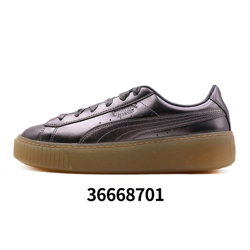 PUMA彪马女鞋2018新款正品运动低帮休闲鞋厚底板鞋36668701 36668701亮灰 37
