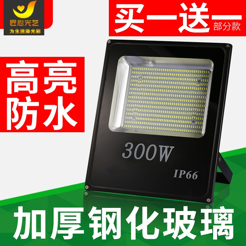 led射灯大功率投光灯户外防室外广告探照灯厂房庭院100W投射灯 30W-工程品质-白光【不参与买送】