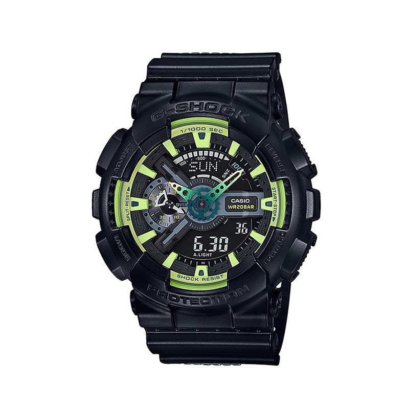 CASIO卡西欧 石英表 男 G-SHOCK系列日韩品牌运动休闲男士表GA-110LY-1A GA-110LY-1A