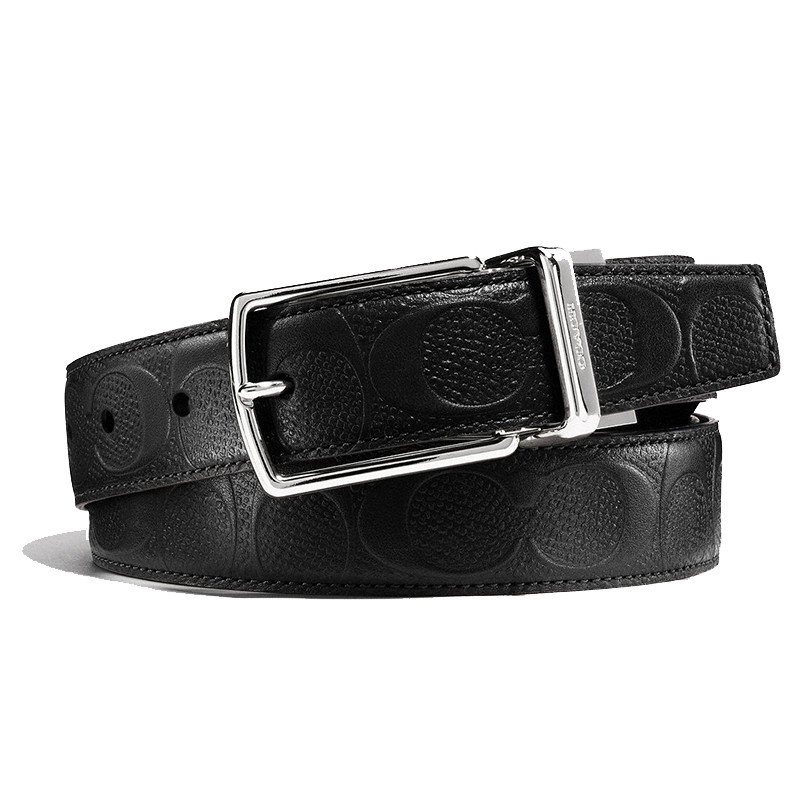 【直营】蔻驰(COACH) 男士双面皮质腰带 130cm F55158BLK