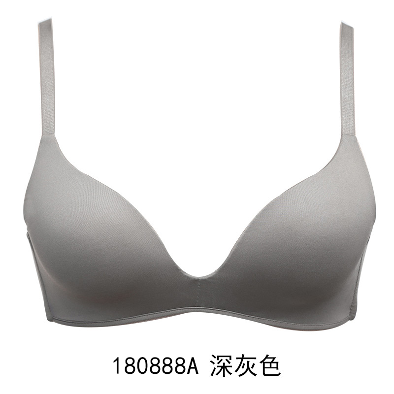 歌瑞尔甜美光面舒适内衣无痕无钢圈少女文胸罩ABB18048. 深灰色-180888A 75C
