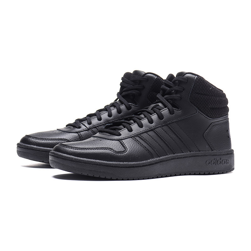 adidas阿迪达斯NEO男鞋高帮板鞋运动鞋休闲鞋F34810 F34809黑色 41码