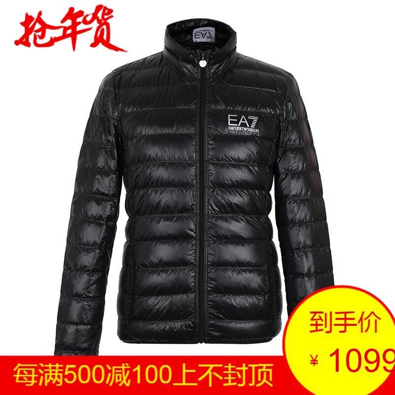 EMPORIO ARMANI EA7 阿玛尼 男士锦纶白鸭绒羽绒服 8NPB01 PN29Z 1200-黑色 L