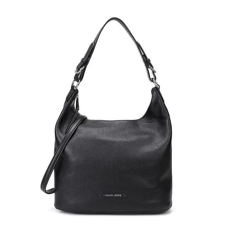 MICHAEL KORS 迈克·科尔斯 MK女包 LUPITA系列皮革手提包单肩包 30F6SL6H3L BLACK-黑色