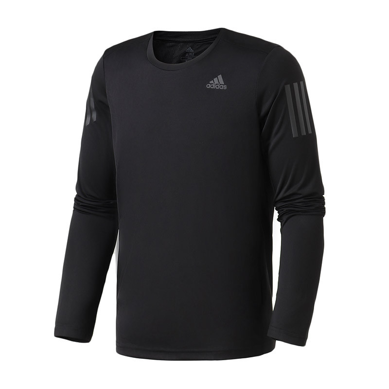 【自营】adidas男服长袖T恤新款圆领修身跑步训练运动服DQ2576 DQ2576黑色 M