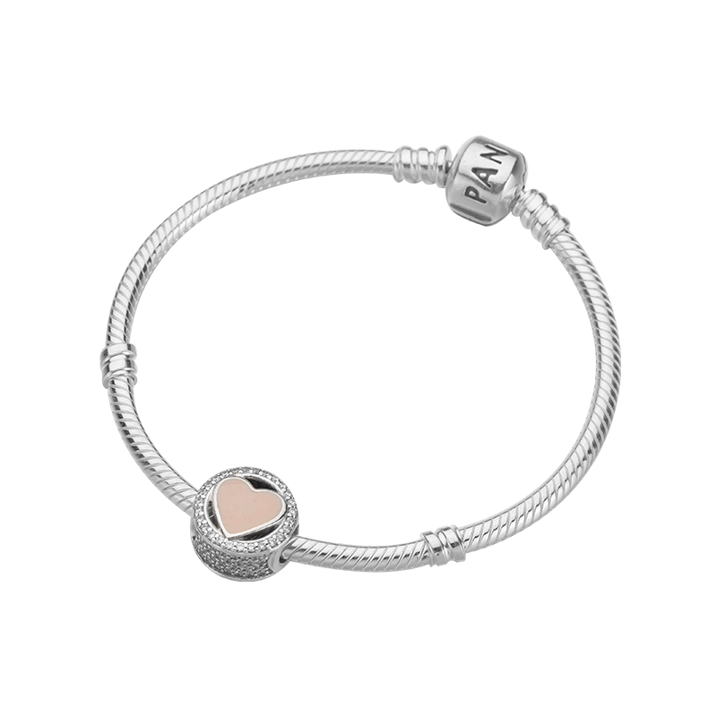 PANDORA潘多拉成品手链 心有所属 925银时尚串珠成品手链 ZH-016 18cm
