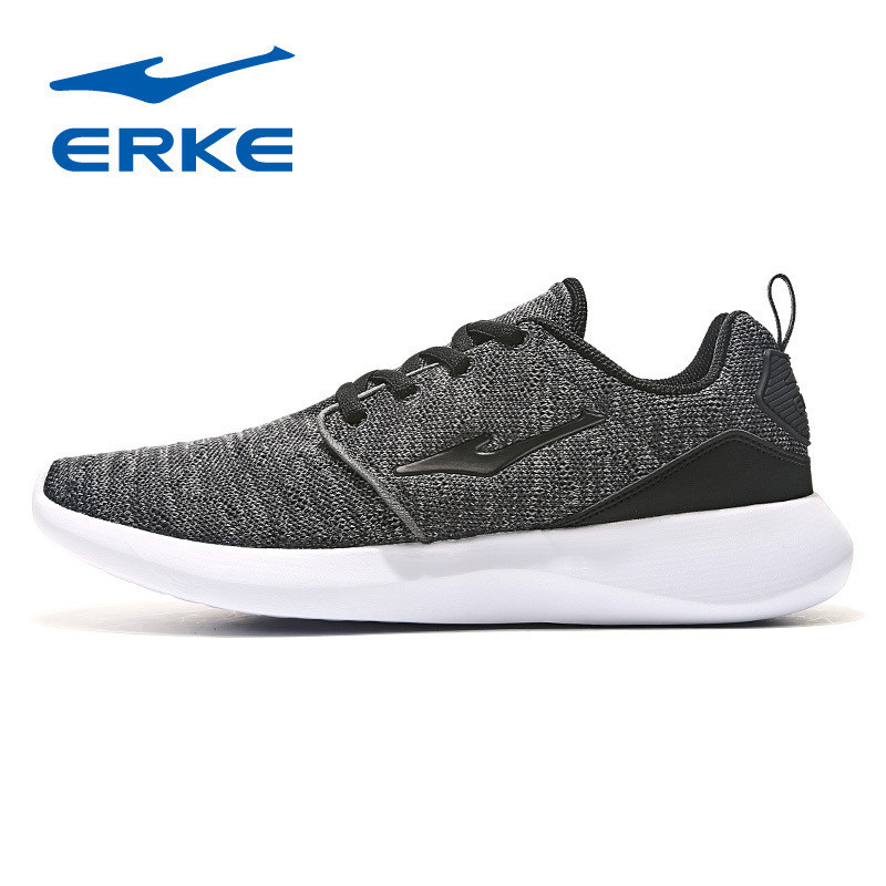 鸿星尔克（ERKE）男运动鞋子男子休闲运动鞋子防滑耐磨男跑步鞋跑鞋 碳灰 43