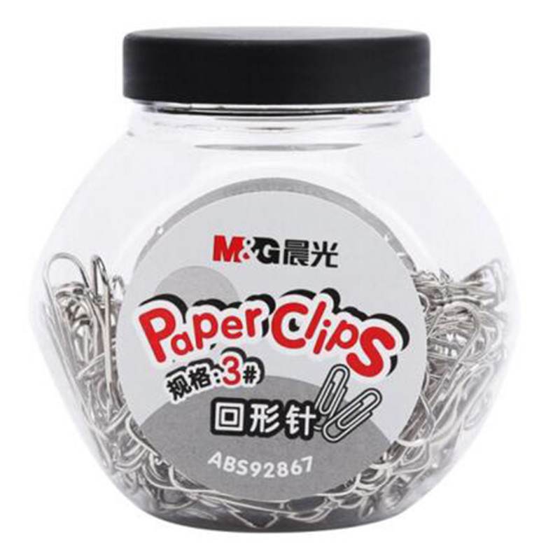 晨光(M&G) ABS92867 糖果罐装3号回形针（镀镍） 200只/罐 银色