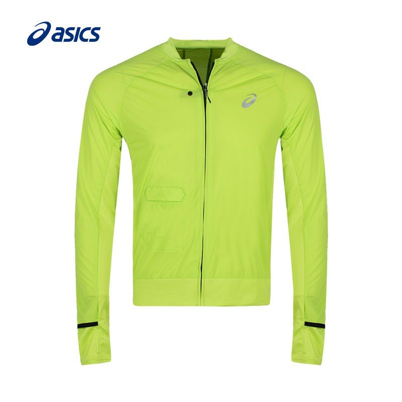 ASICS/亚瑟士男士运动防风夹克弹力休闲外套XTW586 XL 亮绿色