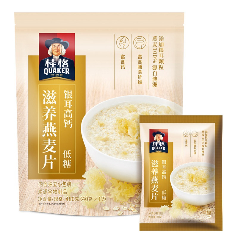桂格滋养燕麦片银耳高钙40克*12包