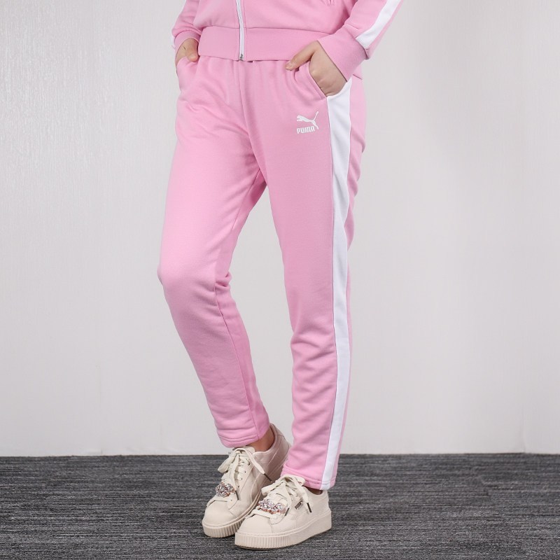 PUMA彪马女裤2019春季新款T7针织运动跑步训练休闲长裤579052-21 L 579052-21