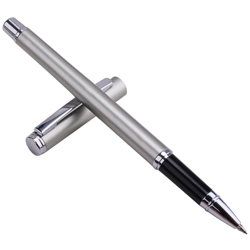 得力(deli) S82 中性笔金属笔 0.5 mm （三色可选蓝色香槟色棕色） 4支价格 棕色