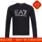 EMPORIO ARMANI EA7 阿玛尼 男士棉质圆领长袖T恤 6ZPT24 PJM9Z 1200-黑色LOGO图案 L